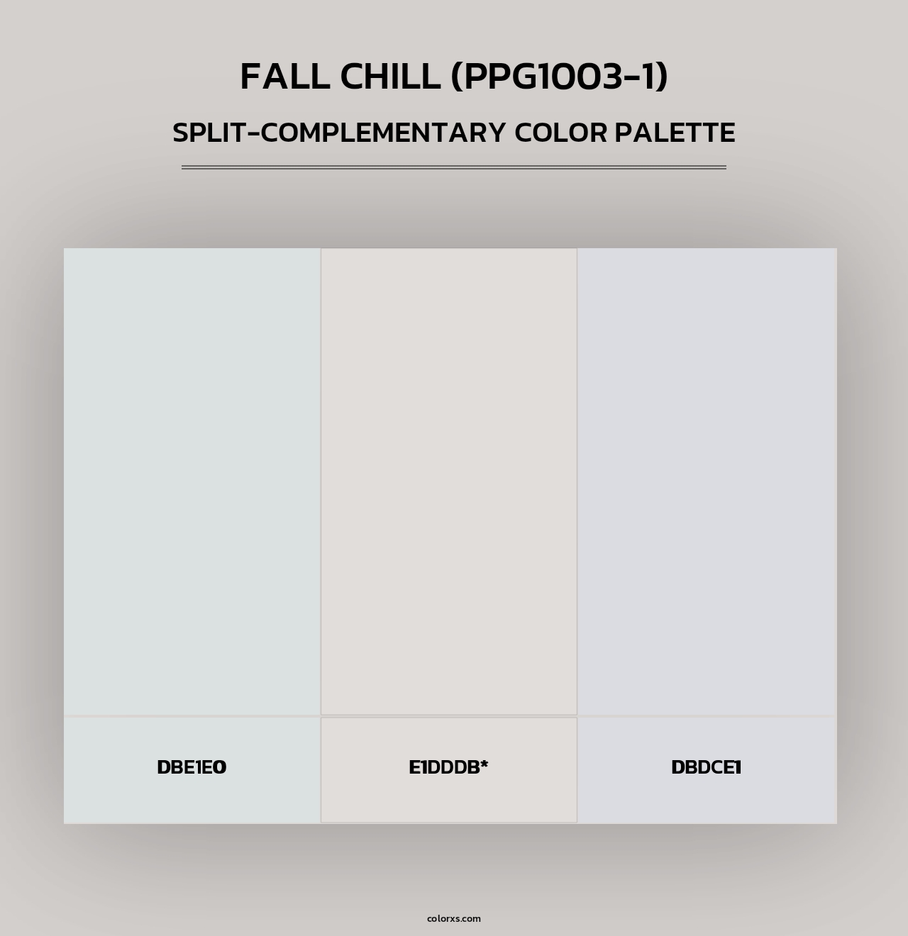 Fall Chill (PPG1003-1) - Split-Complementary Color Palette