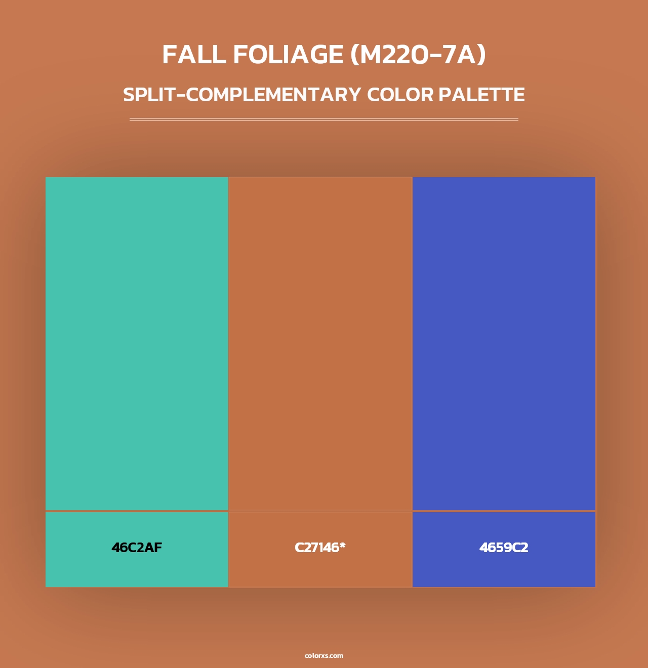 Fall Foliage (M220-7A) - Split-Complementary Color Palette