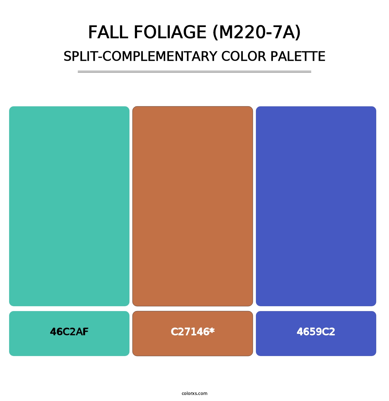 Fall Foliage (M220-7A) - Split-Complementary Color Palette