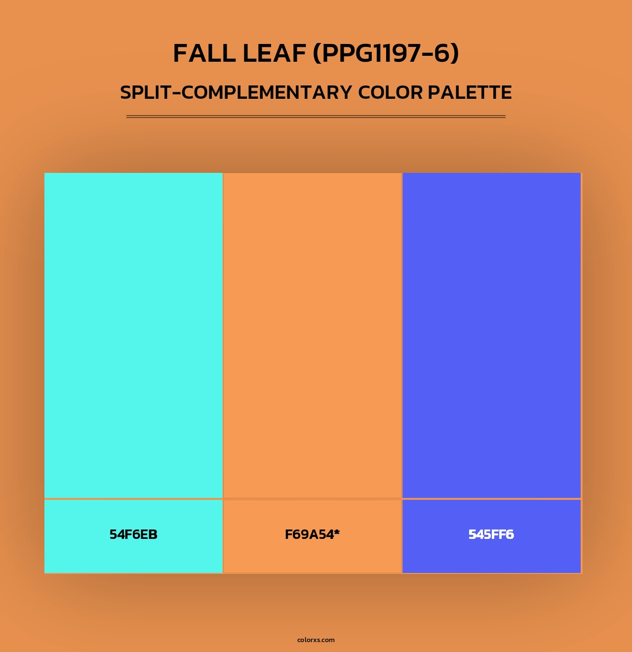 Fall Leaf (PPG1197-6) - Split-Complementary Color Palette