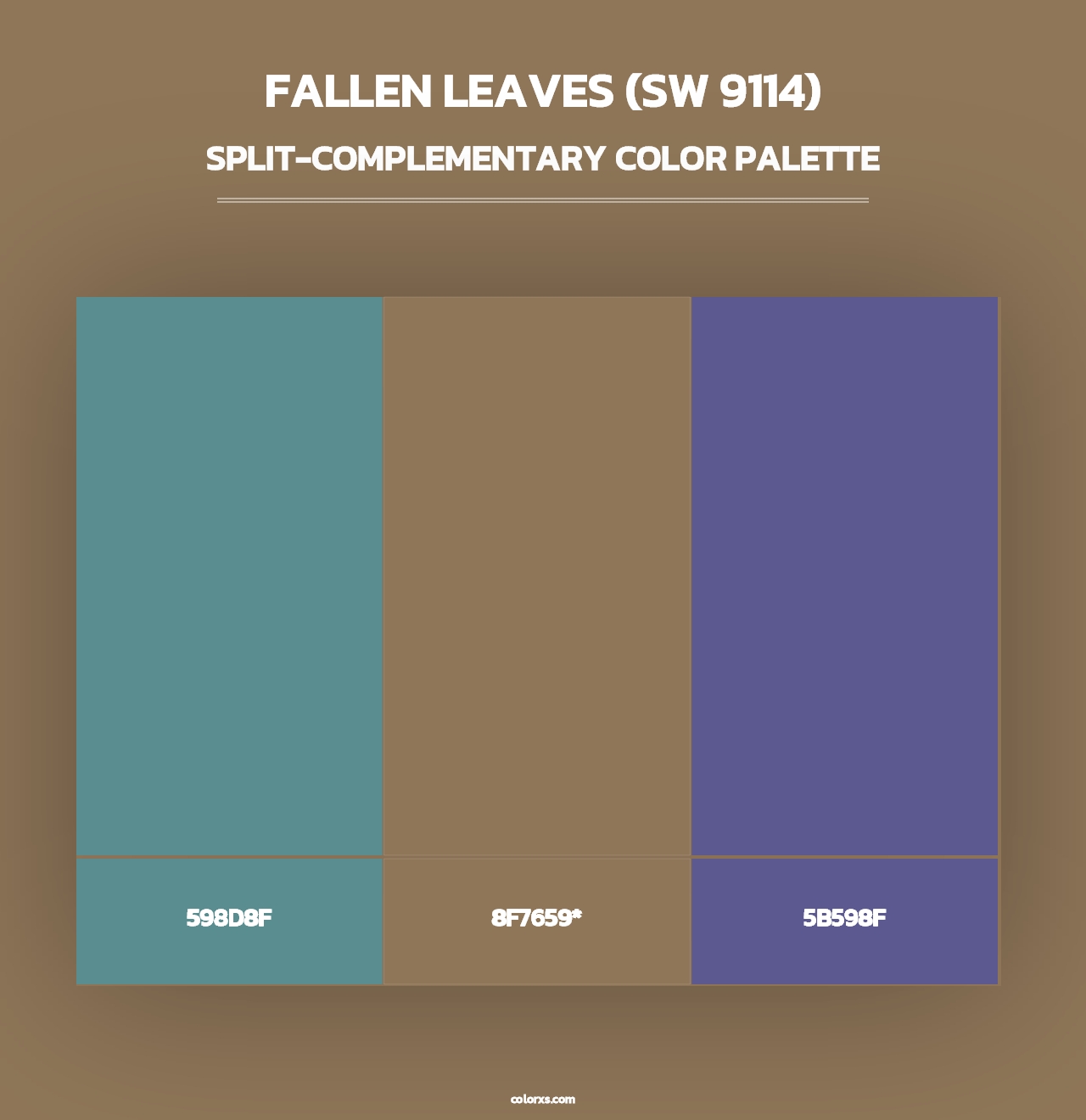 Fallen Leaves (SW 9114) - Split-Complementary Color Palette
