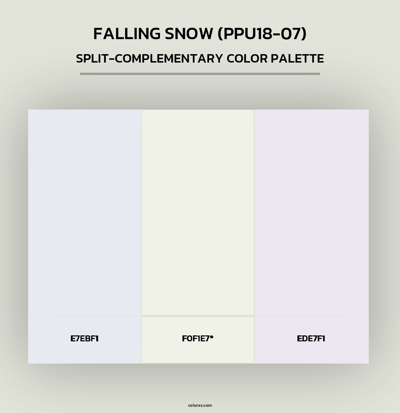Falling Snow (PPU18-07) - Split-Complementary Color Palette
