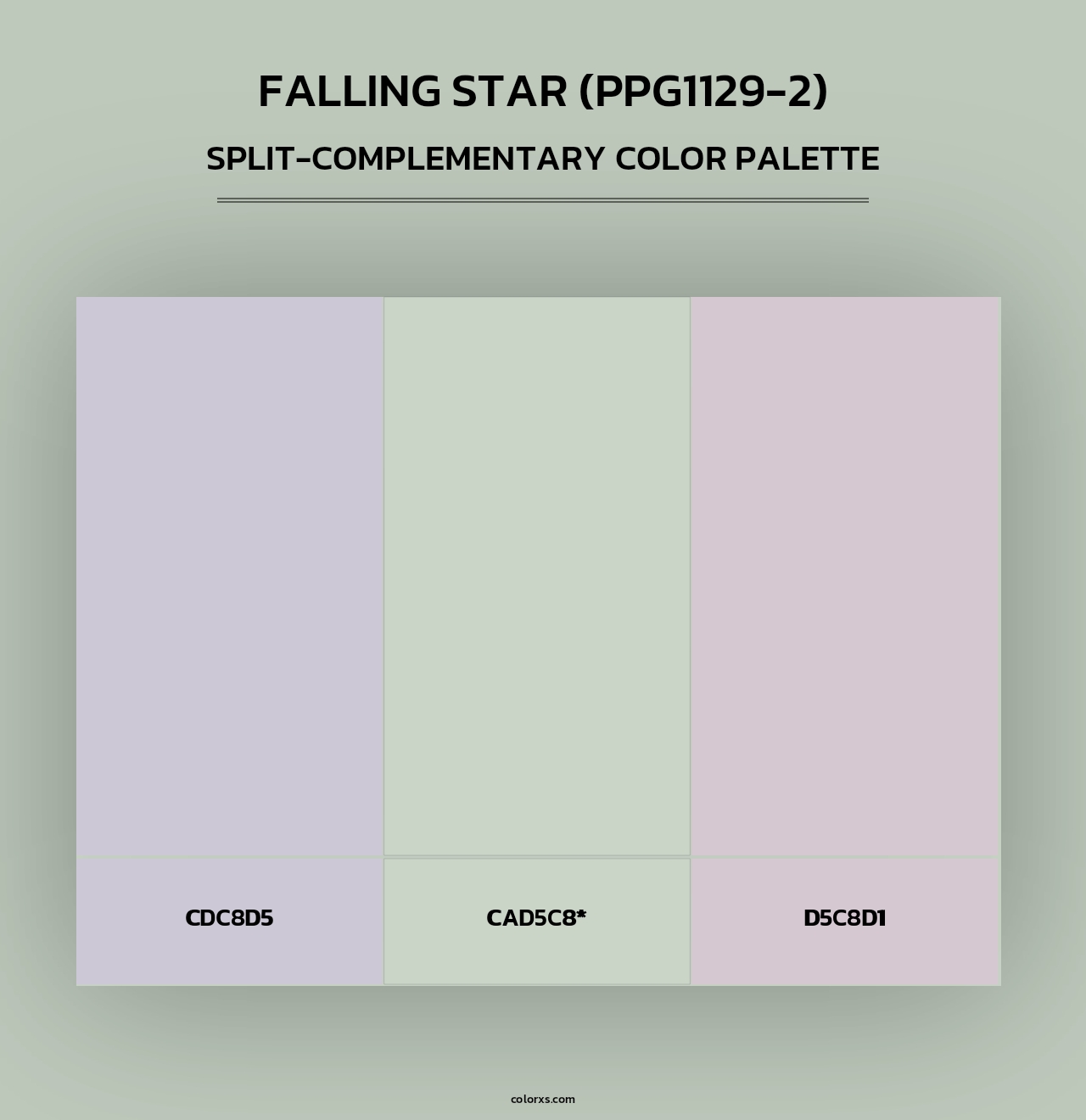 Falling Star (PPG1129-2) - Split-Complementary Color Palette
