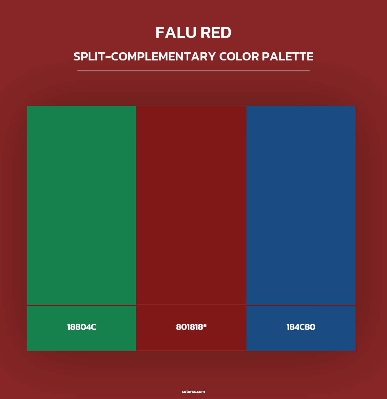 Falu red - Split-Complementary Color Palette