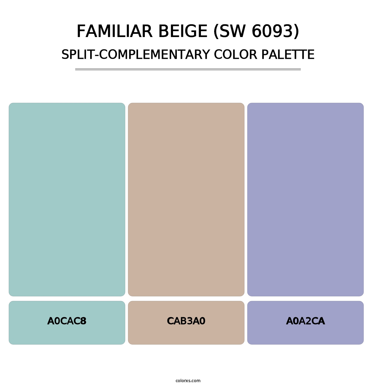 Familiar Beige (SW 6093) - Split-Complementary Color Palette