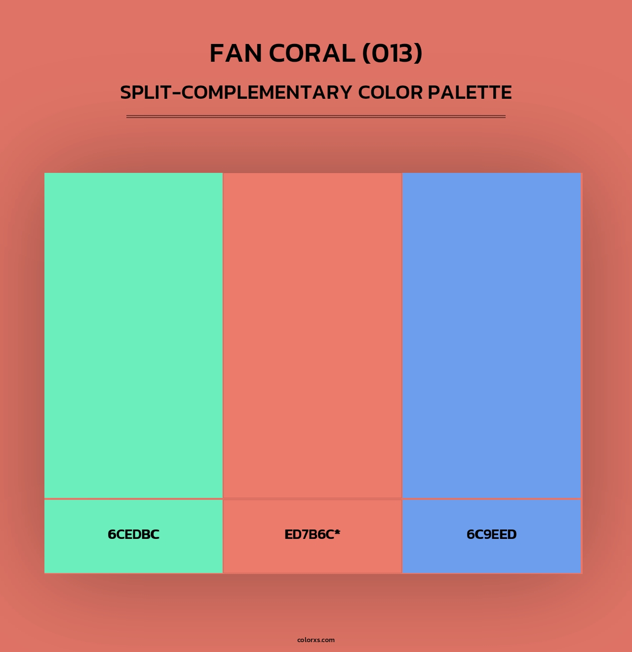 Fan Coral (013) - Split-Complementary Color Palette