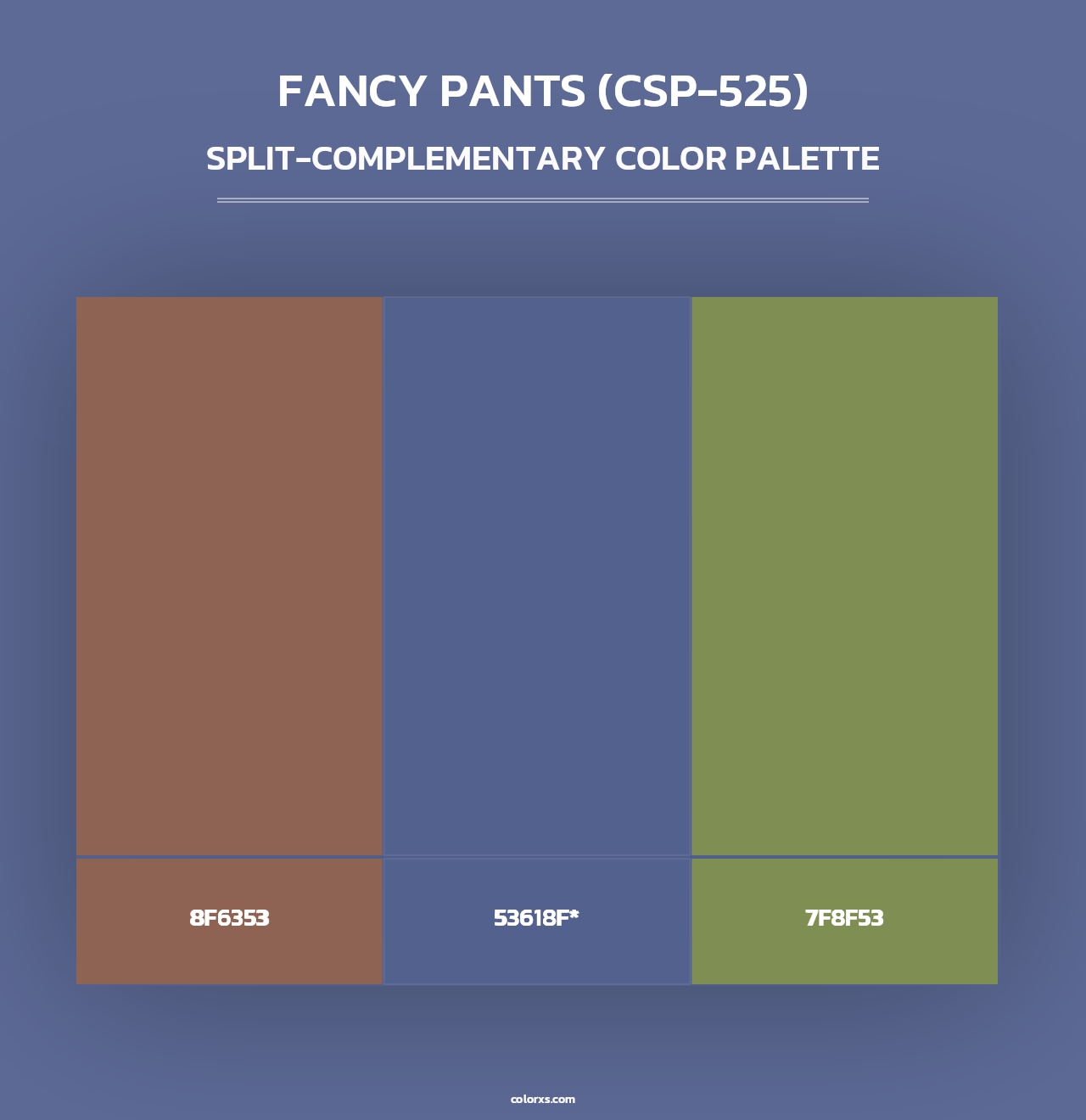 Fancy Pants (CSP-525) - Split-Complementary Color Palette