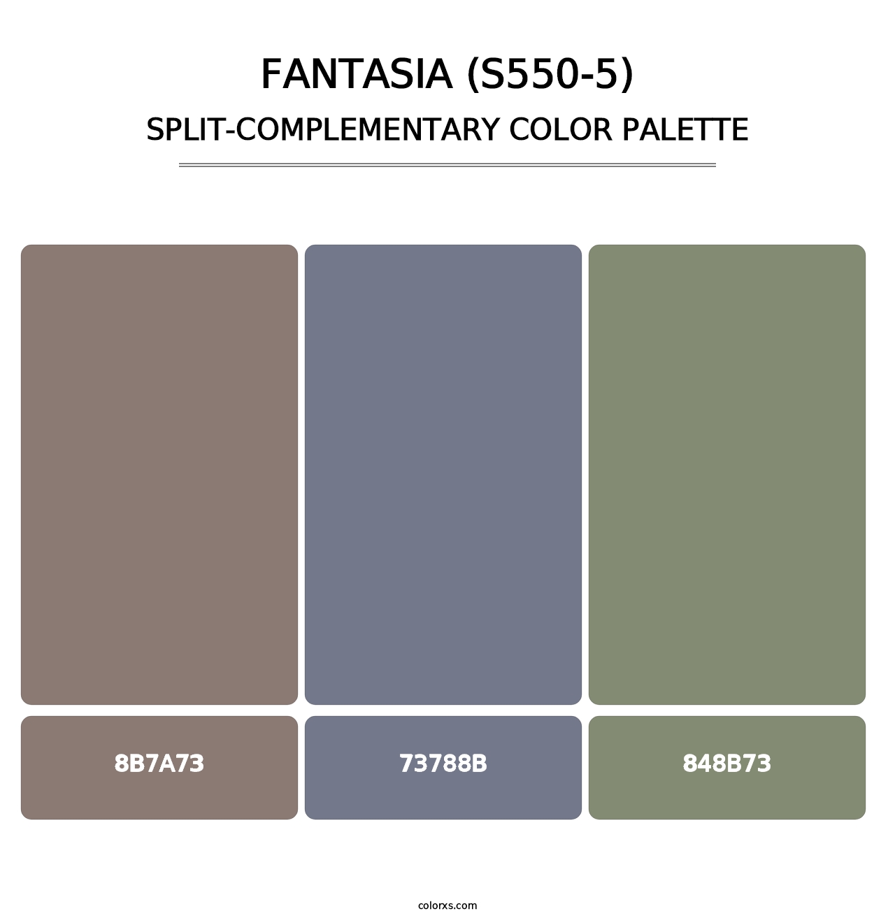 Fantasia (S550-5) - Split-Complementary Color Palette