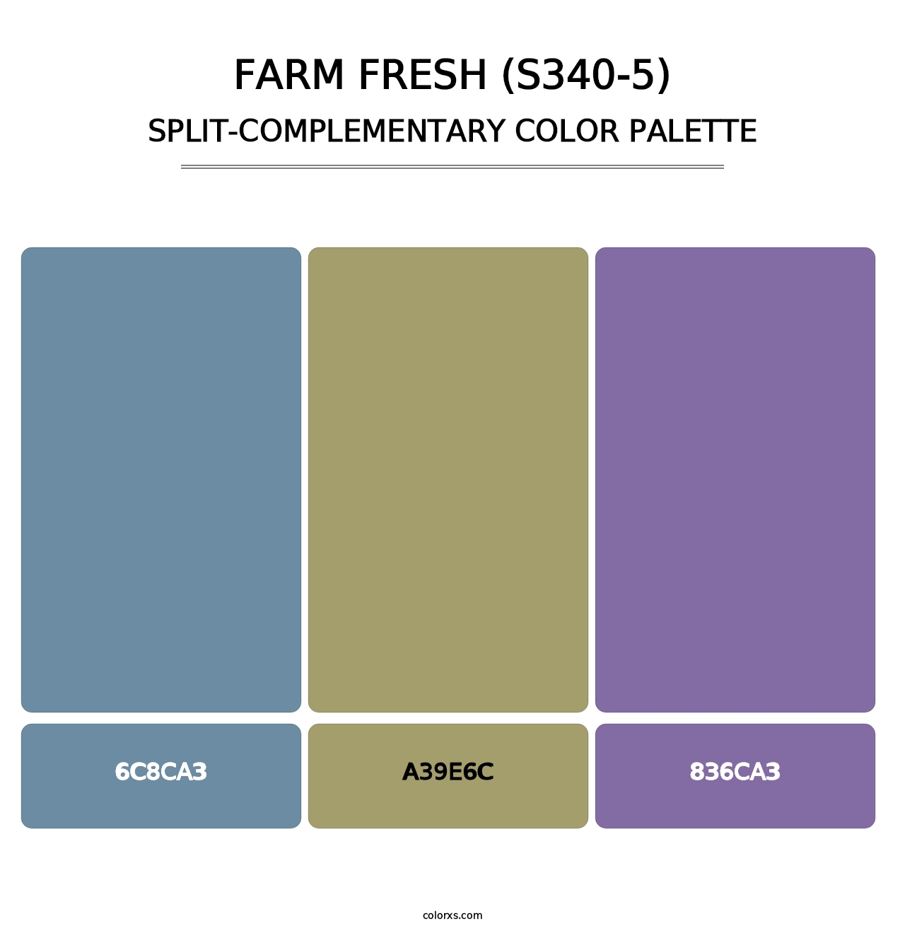 Farm Fresh (S340-5) - Split-Complementary Color Palette