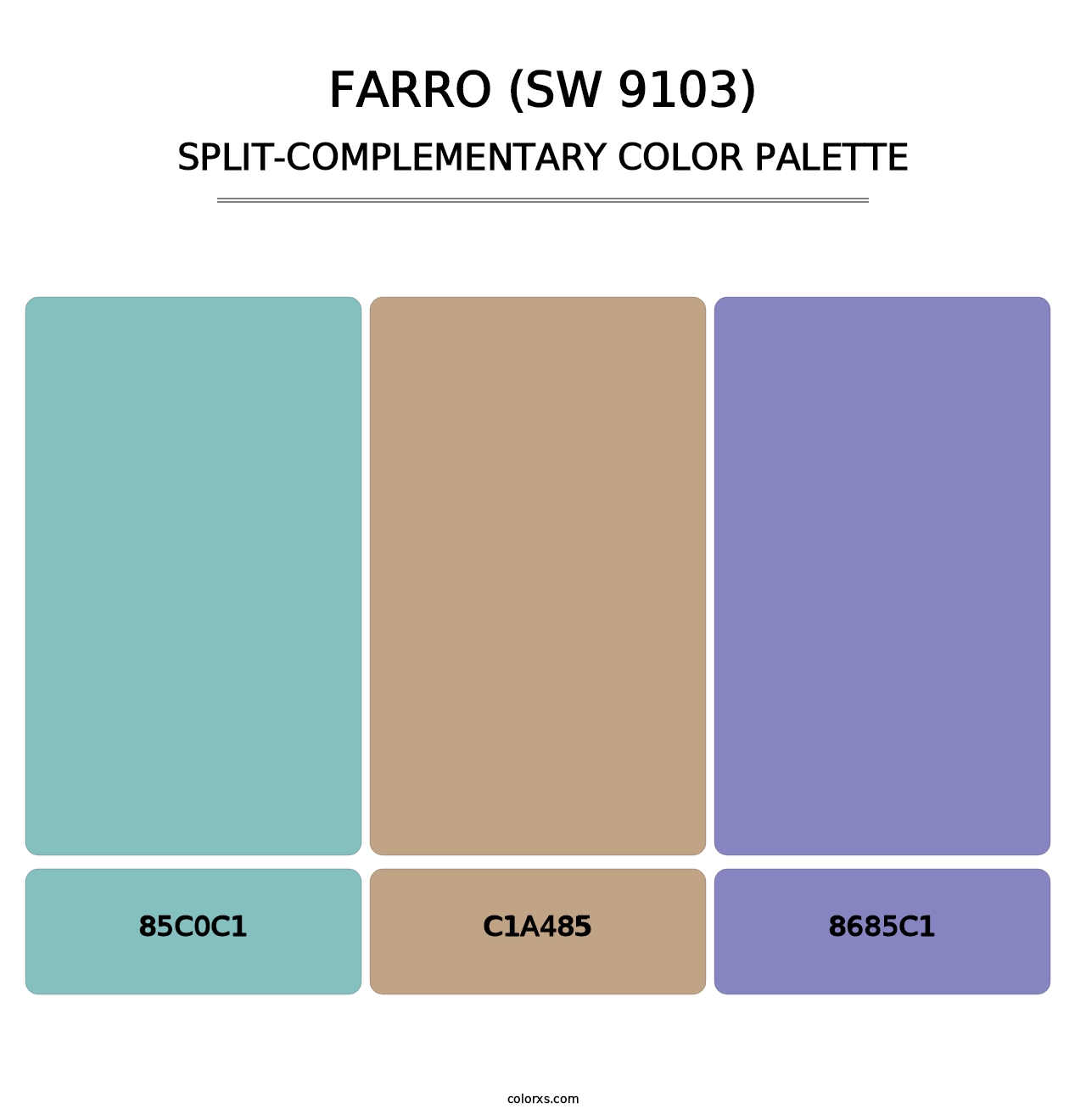 Farro (SW 9103) - Split-Complementary Color Palette