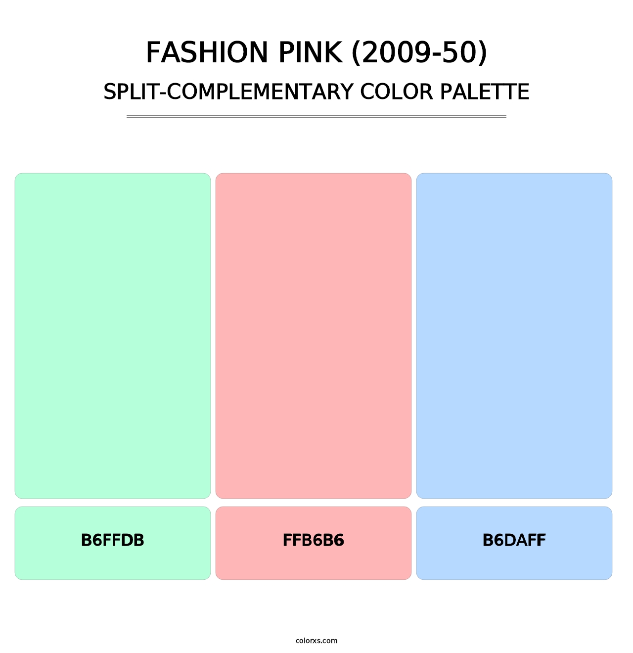 Fashion Pink (2009-50) - Split-Complementary Color Palette