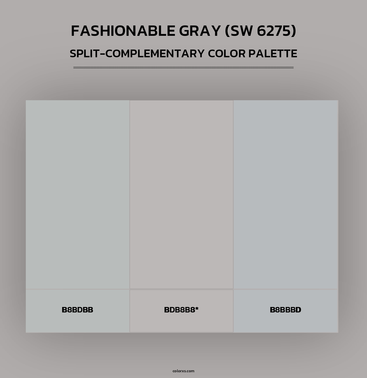Fashionable Gray (SW 6275) - Split-Complementary Color Palette