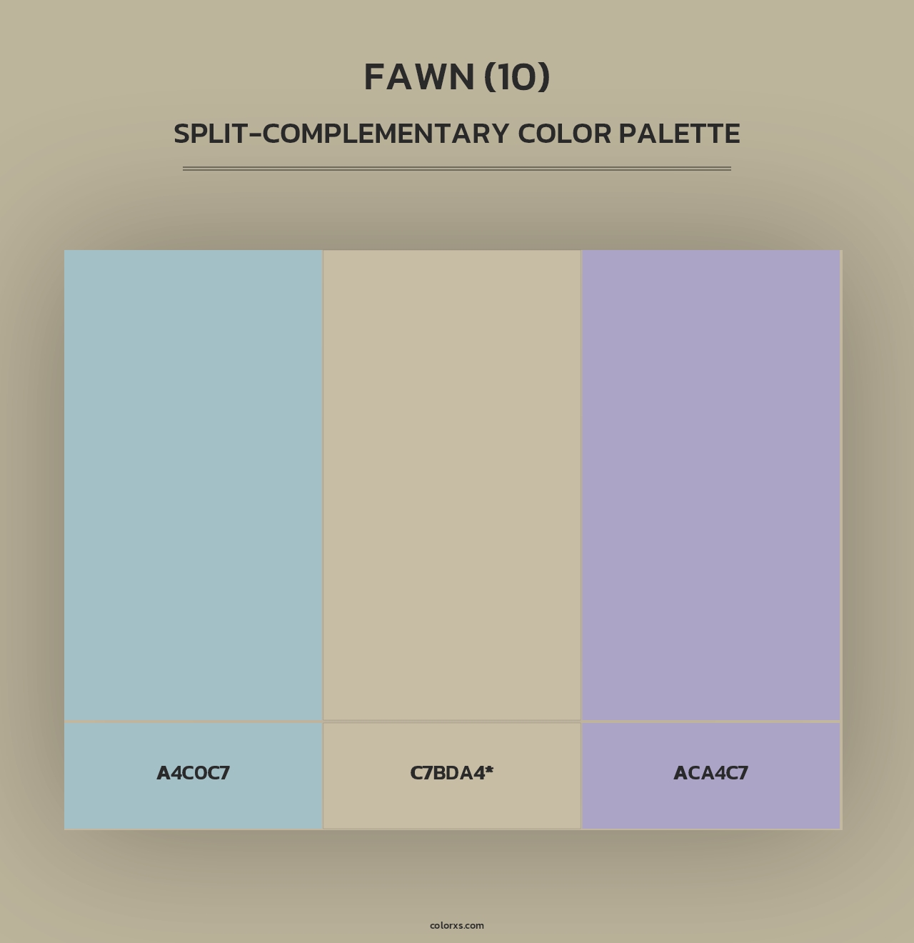Fawn (10) - Split-Complementary Color Palette