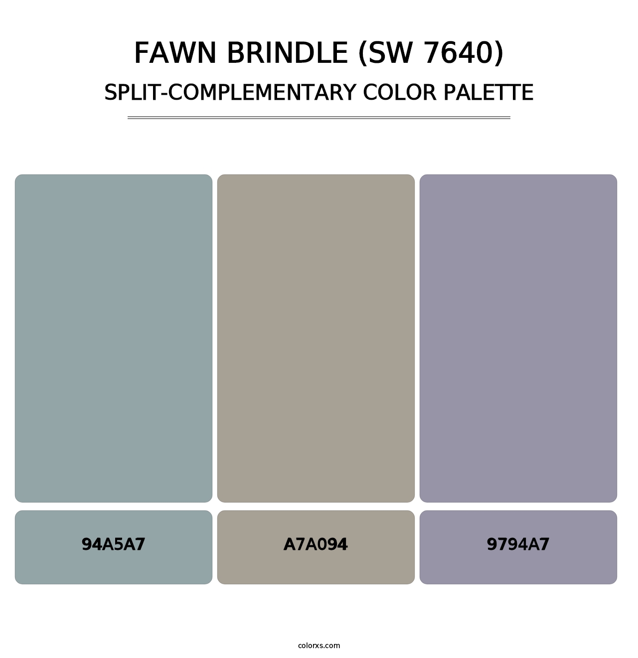 Fawn Brindle (SW 7640) - Split-Complementary Color Palette