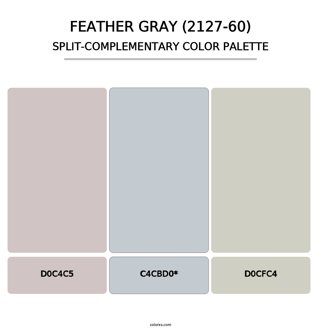 Feather Gray (2127-60) - Split-Complementary Color Palette