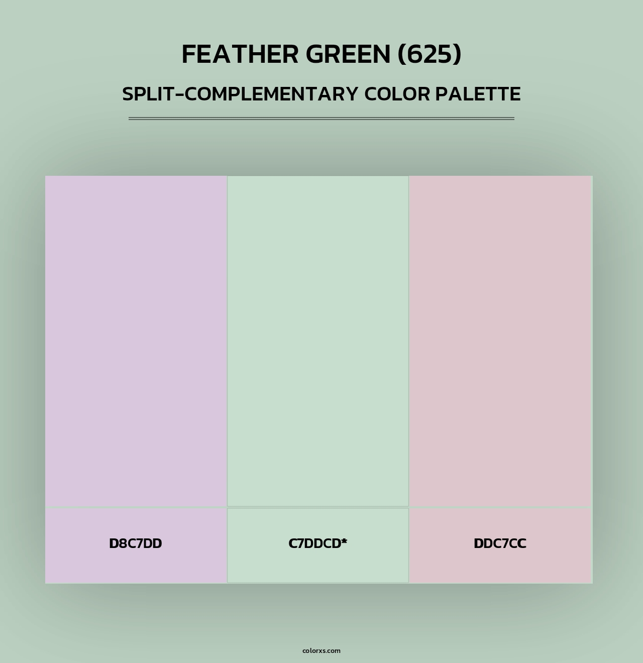 Feather Green (625) - Split-Complementary Color Palette