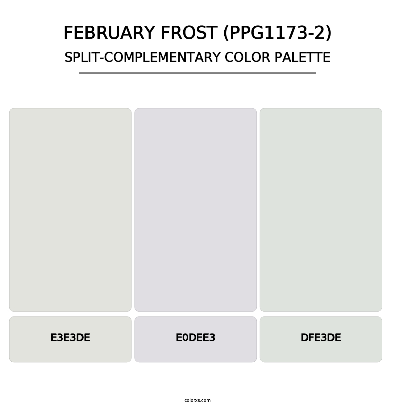 February Frost (PPG1173-2) - Split-Complementary Color Palette