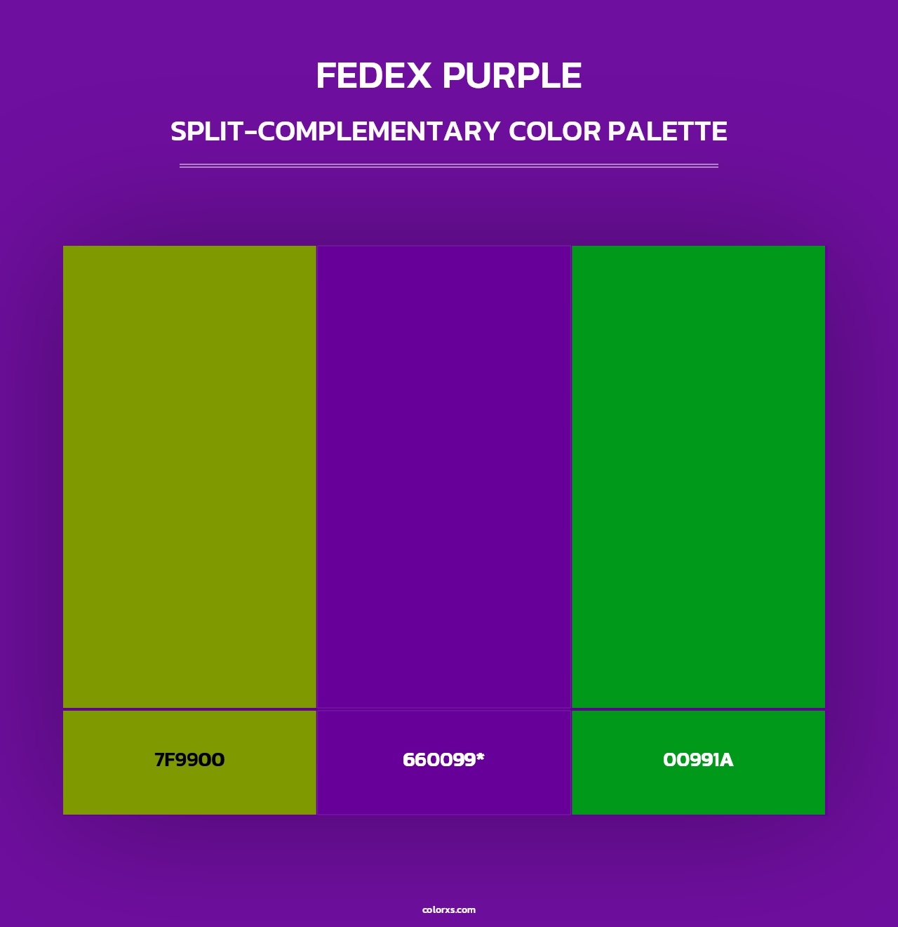 FedEx Purple - Split-Complementary Color Palette