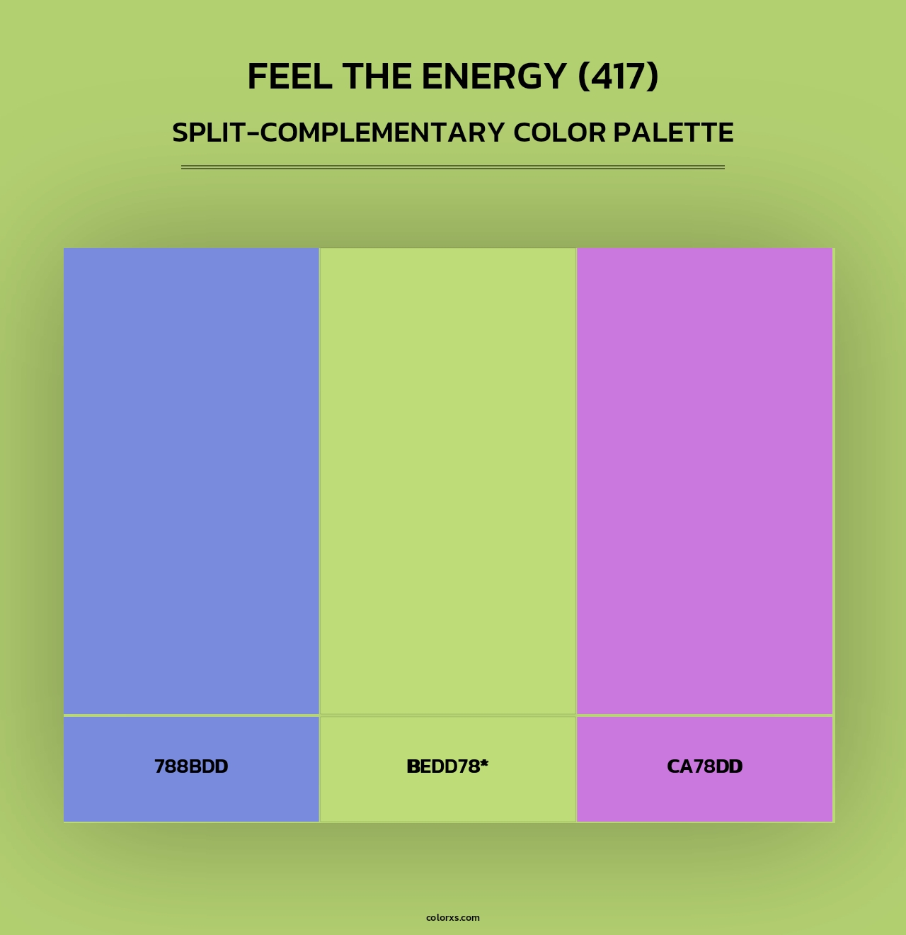 Feel the Energy (417) - Split-Complementary Color Palette