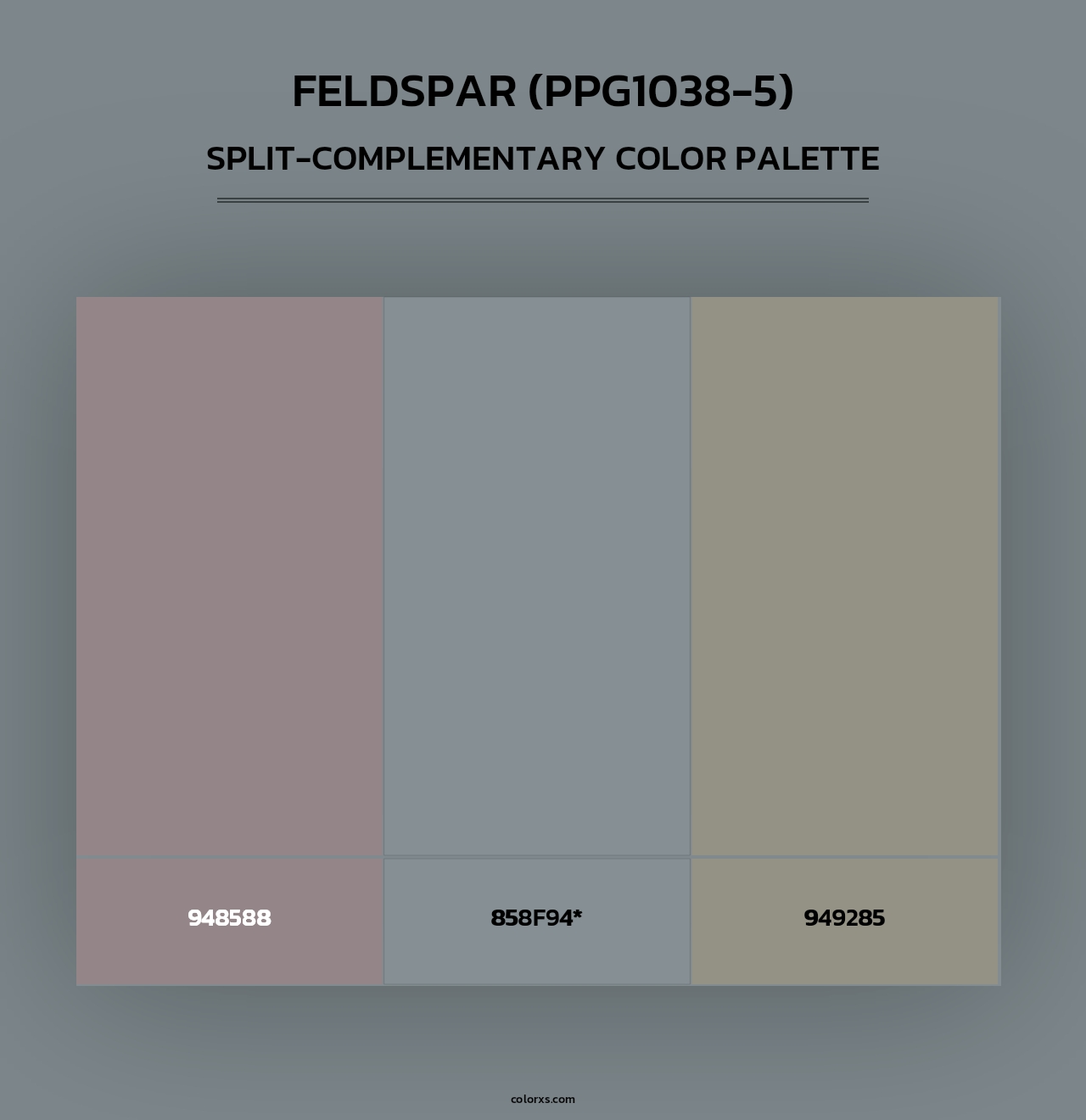 Feldspar (PPG1038-5) - Split-Complementary Color Palette