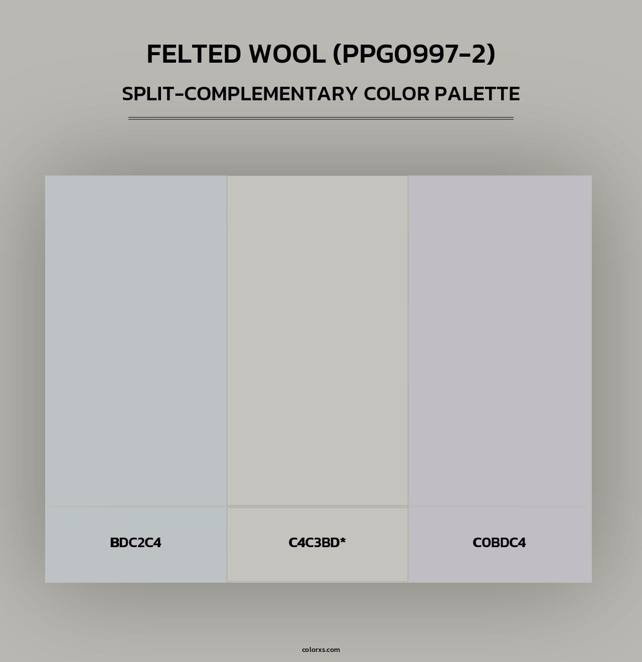 Felted Wool (PPG0997-2) - Split-Complementary Color Palette