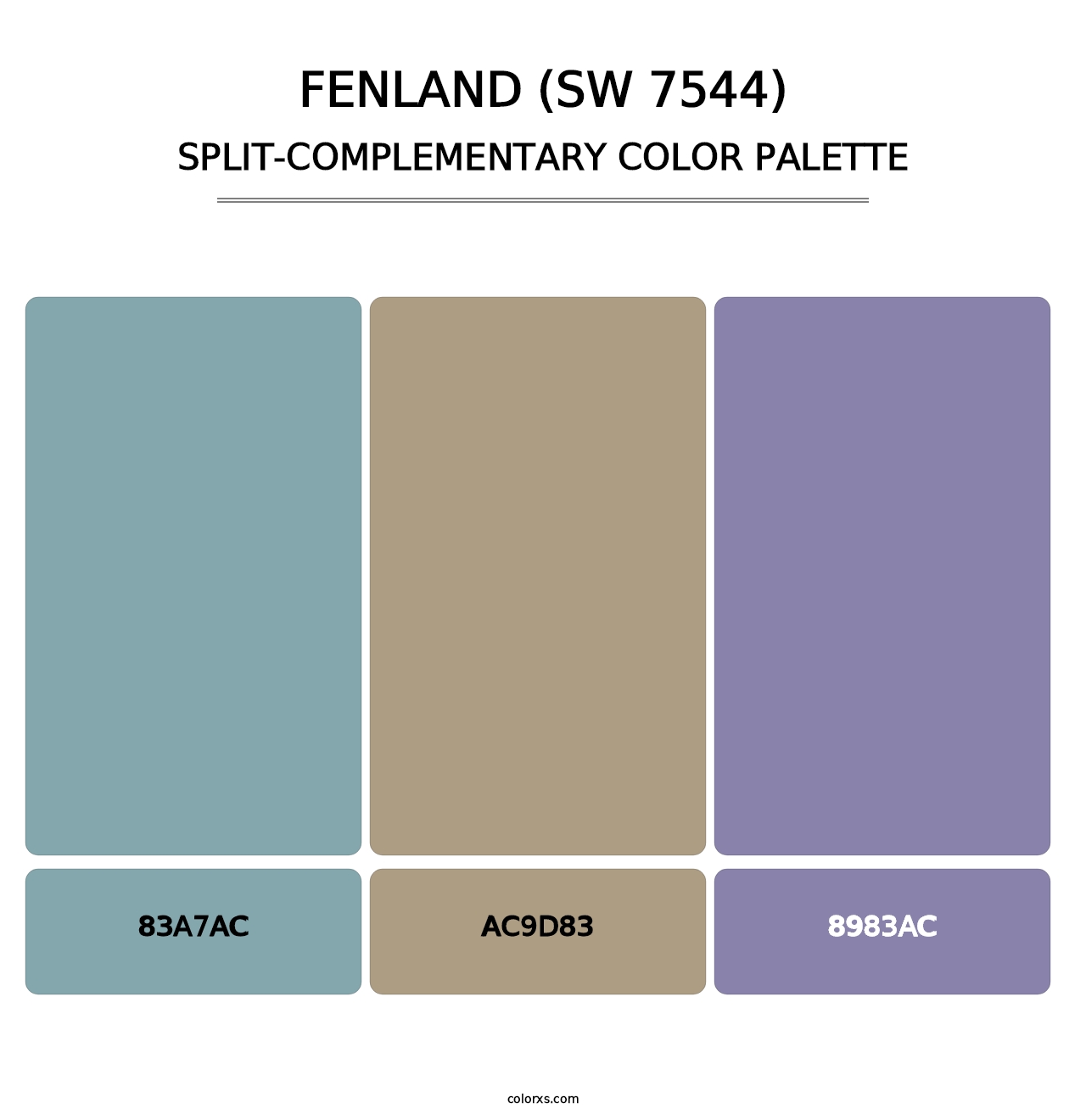 Fenland (SW 7544) - Split-Complementary Color Palette
