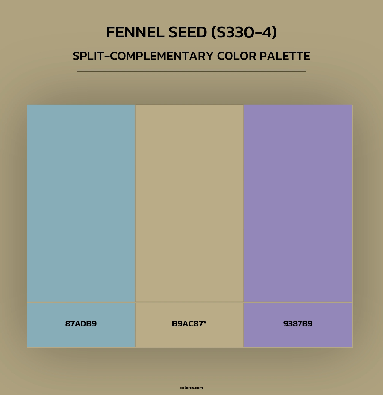 Fennel Seed (S330-4) - Split-Complementary Color Palette