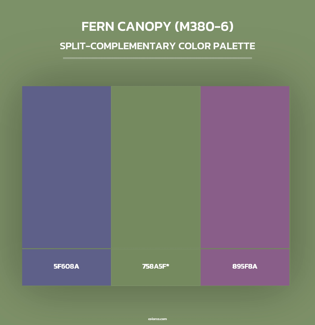 Fern Canopy (M380-6) - Split-Complementary Color Palette