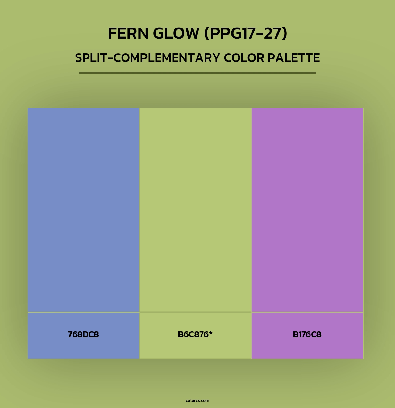 Fern Glow (PPG17-27) - Split-Complementary Color Palette