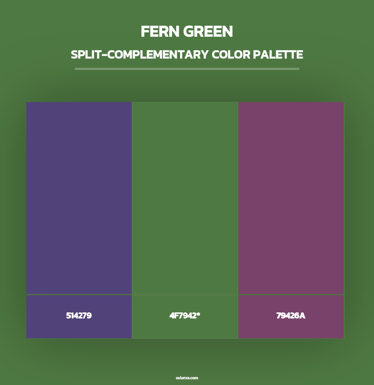 Fern green - Split-Complementary Color Palette