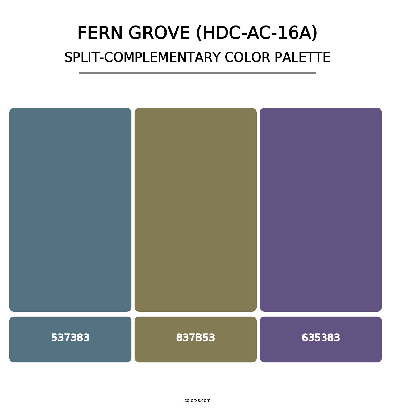 Fern Grove (HDC-AC-16A) - Split-Complementary Color Palette