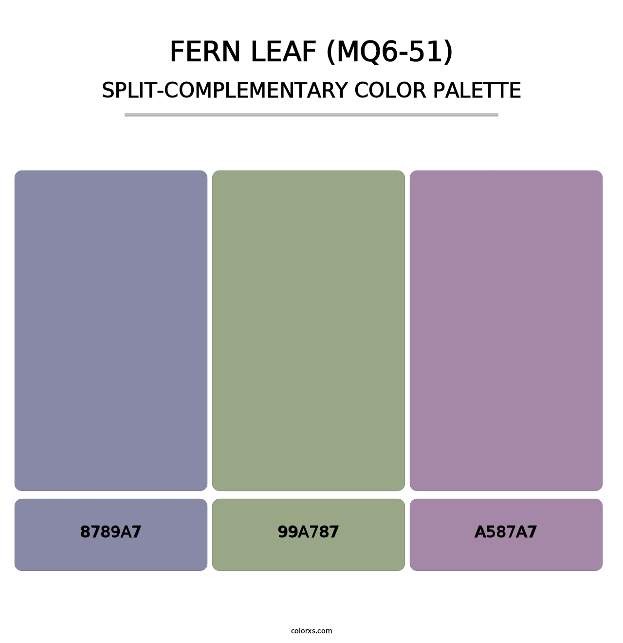 Fern Leaf (MQ6-51) - Split-Complementary Color Palette
