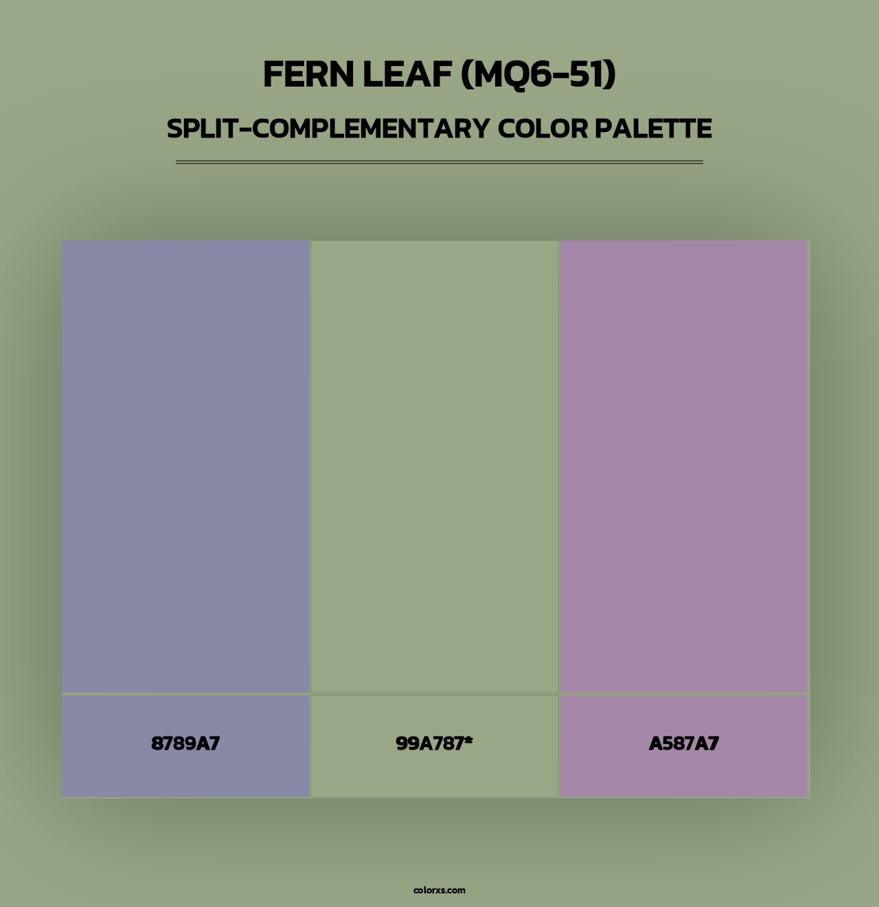 Fern Leaf (MQ6-51) - Split-Complementary Color Palette