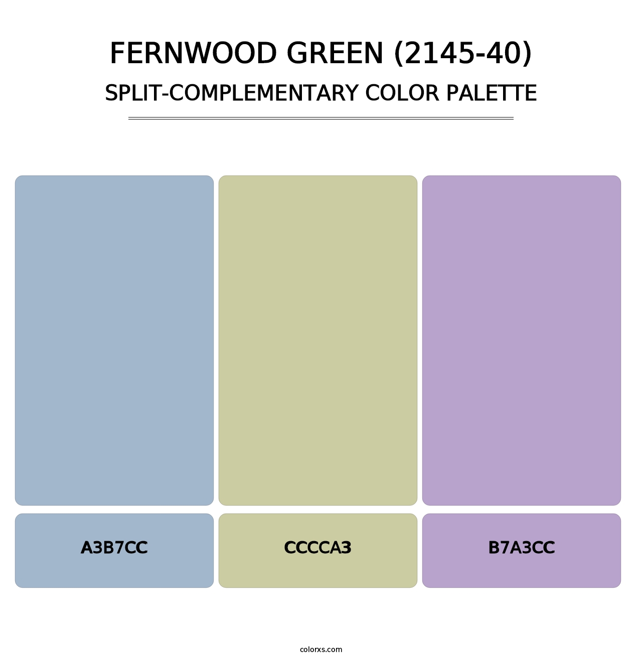 Fernwood Green (2145-40) - Split-Complementary Color Palette