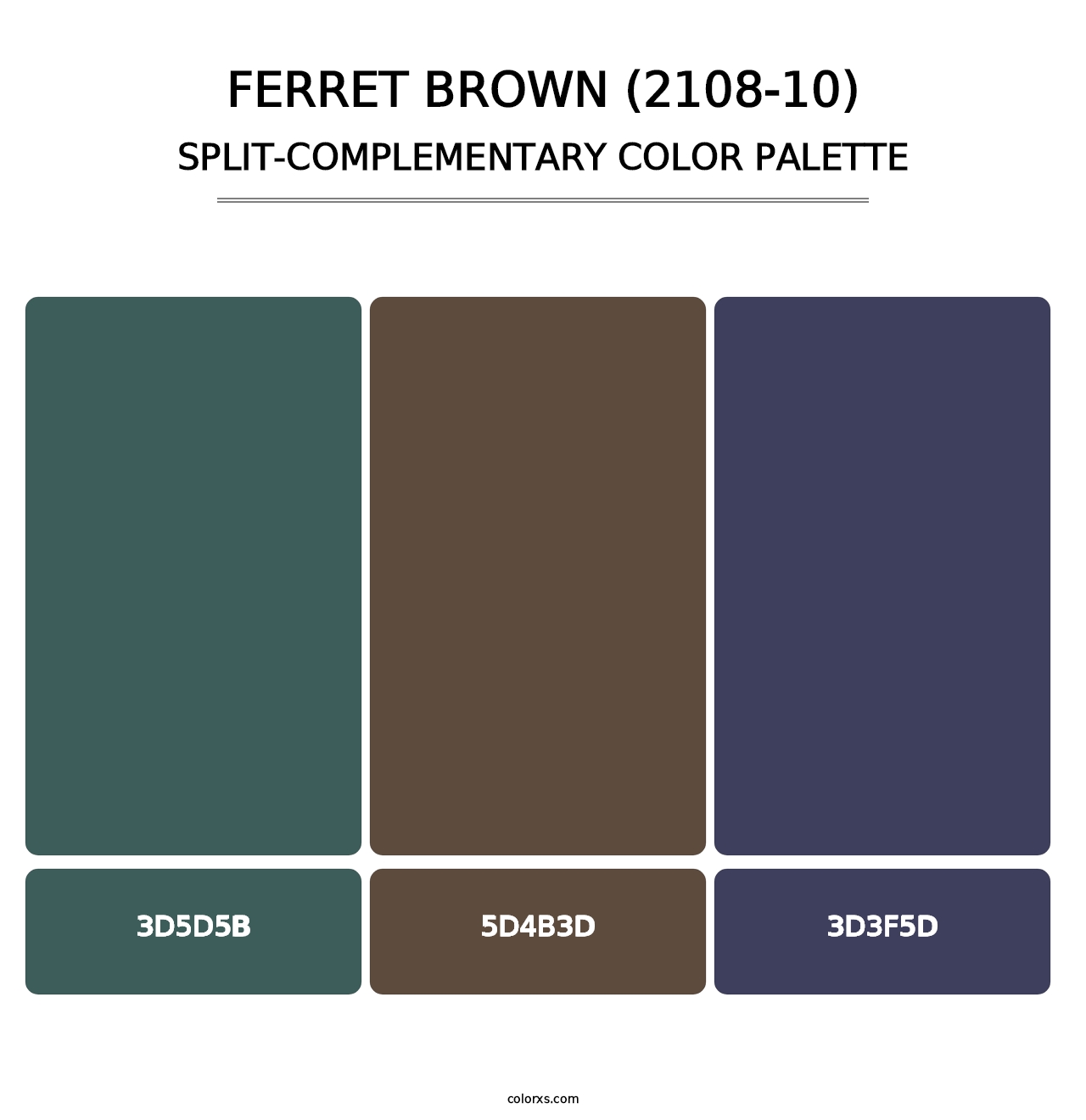 Ferret Brown (2108-10) - Split-Complementary Color Palette