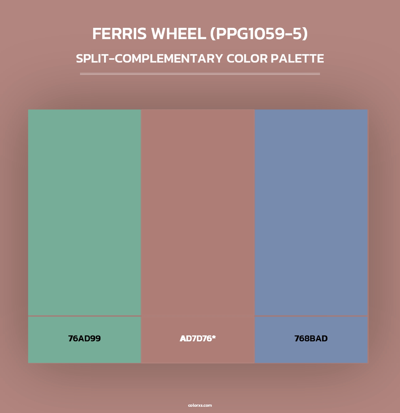Ferris Wheel (PPG1059-5) - Split-Complementary Color Palette
