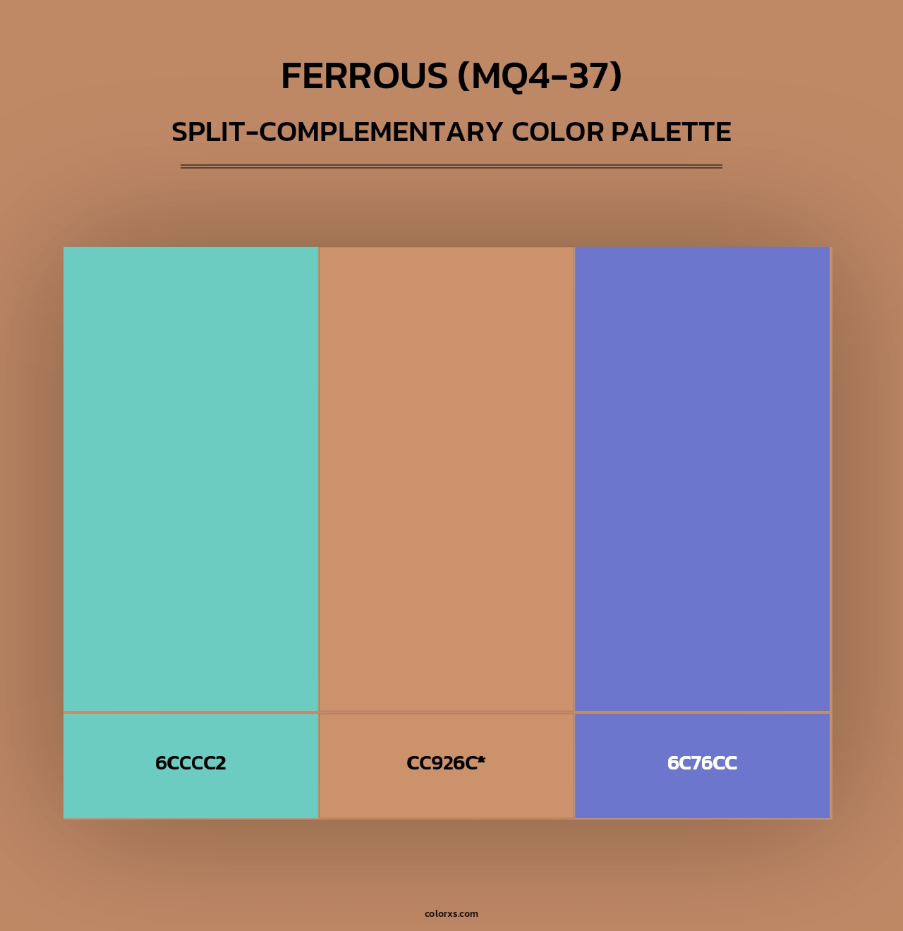 Ferrous (MQ4-37) - Split-Complementary Color Palette