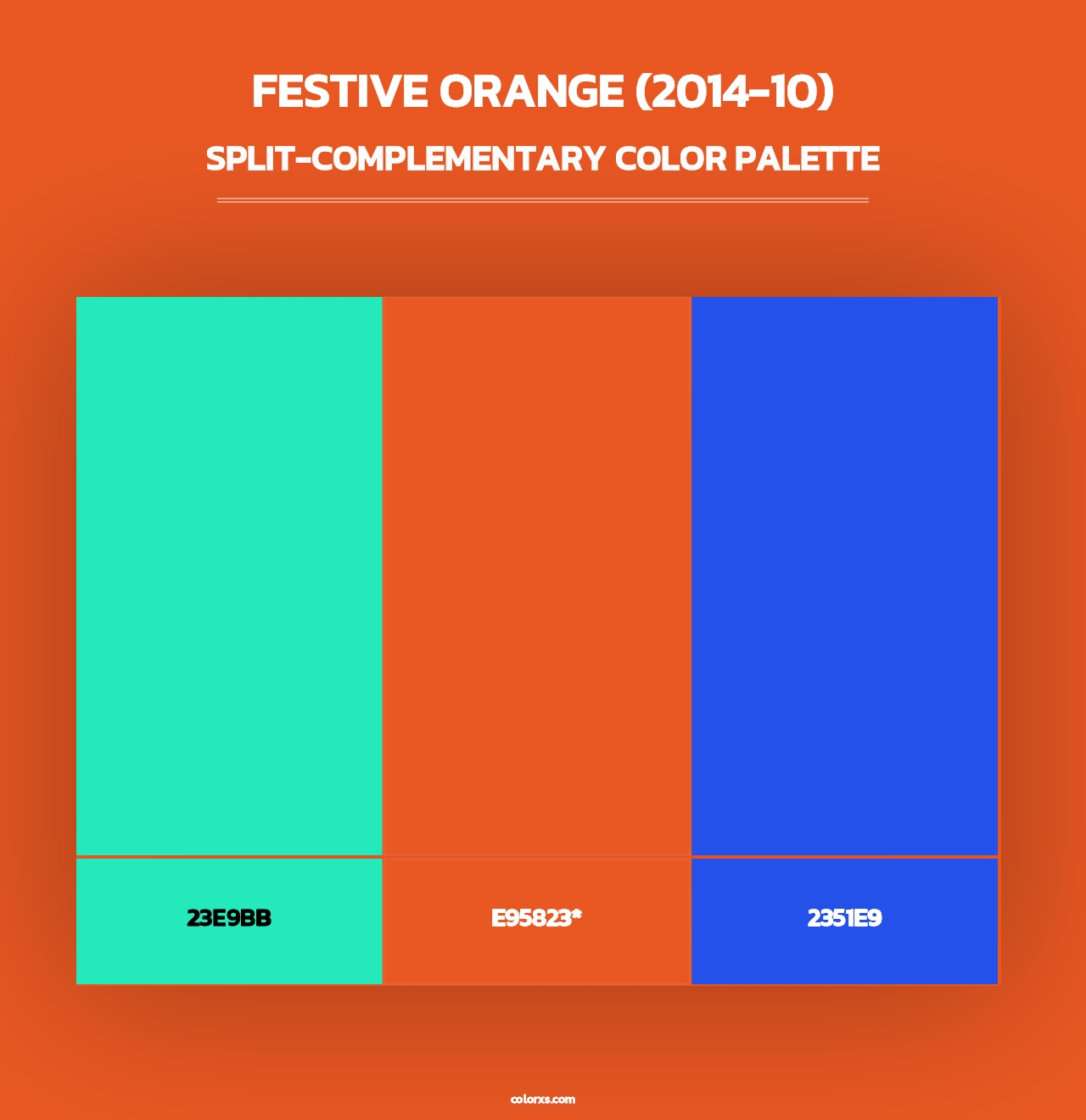 Festive Orange (2014-10) - Split-Complementary Color Palette