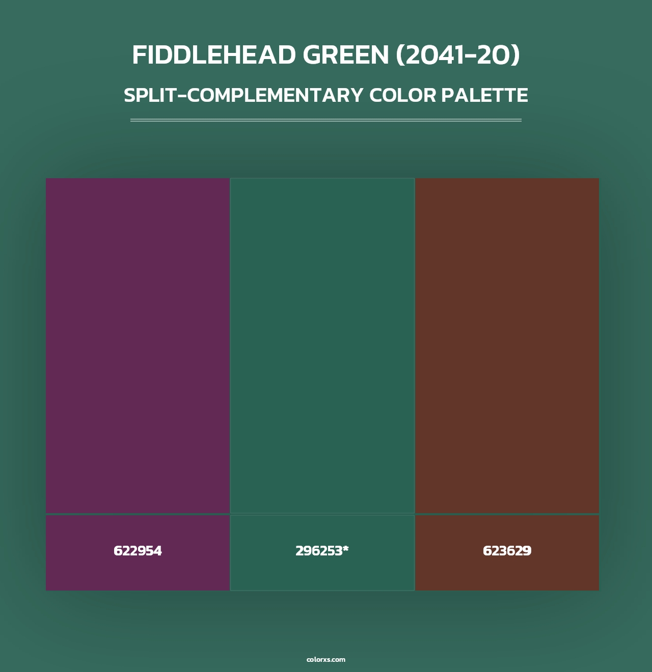 Fiddlehead Green (2041-20) - Split-Complementary Color Palette