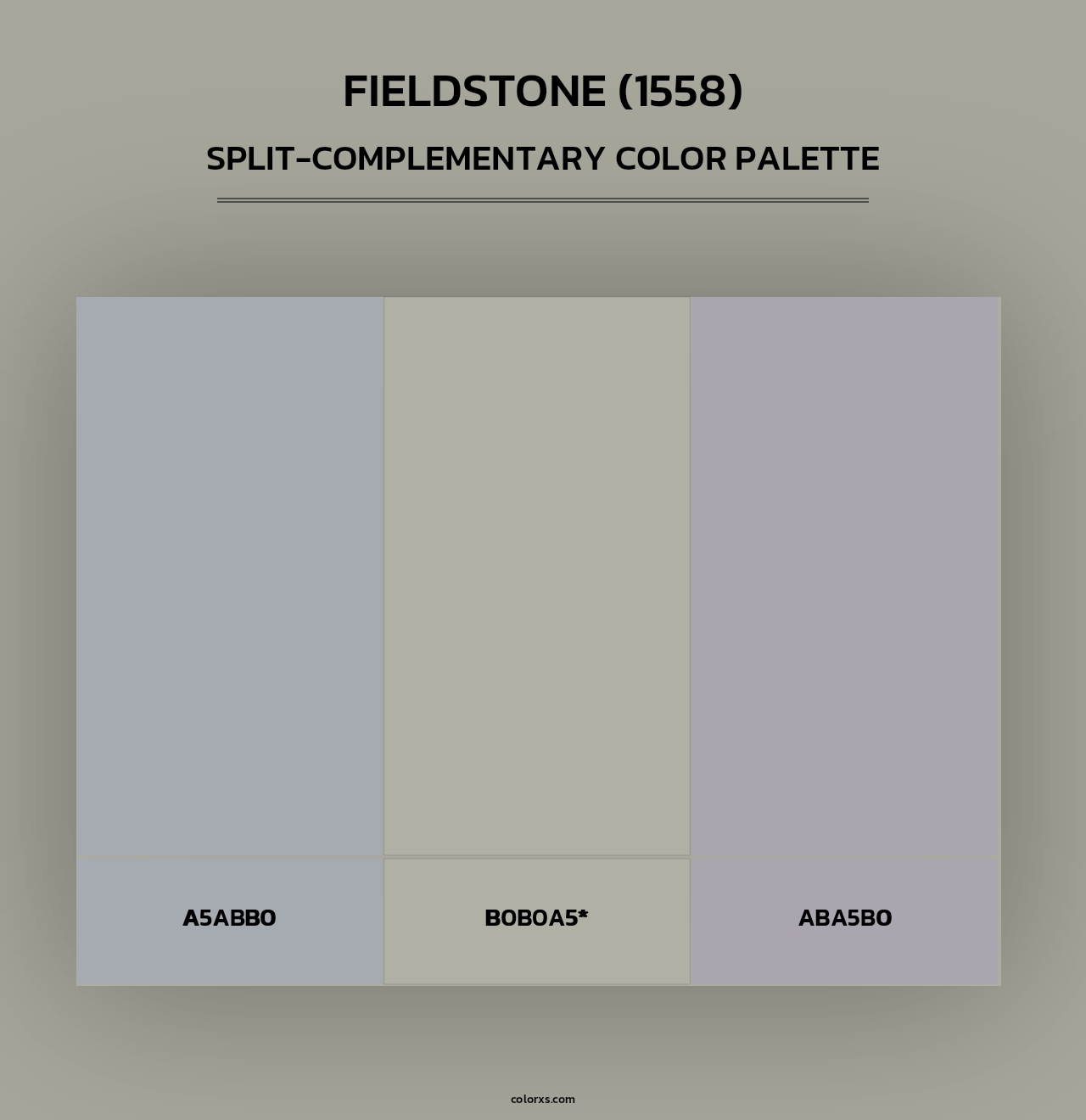 Fieldstone (1558) - Split-Complementary Color Palette