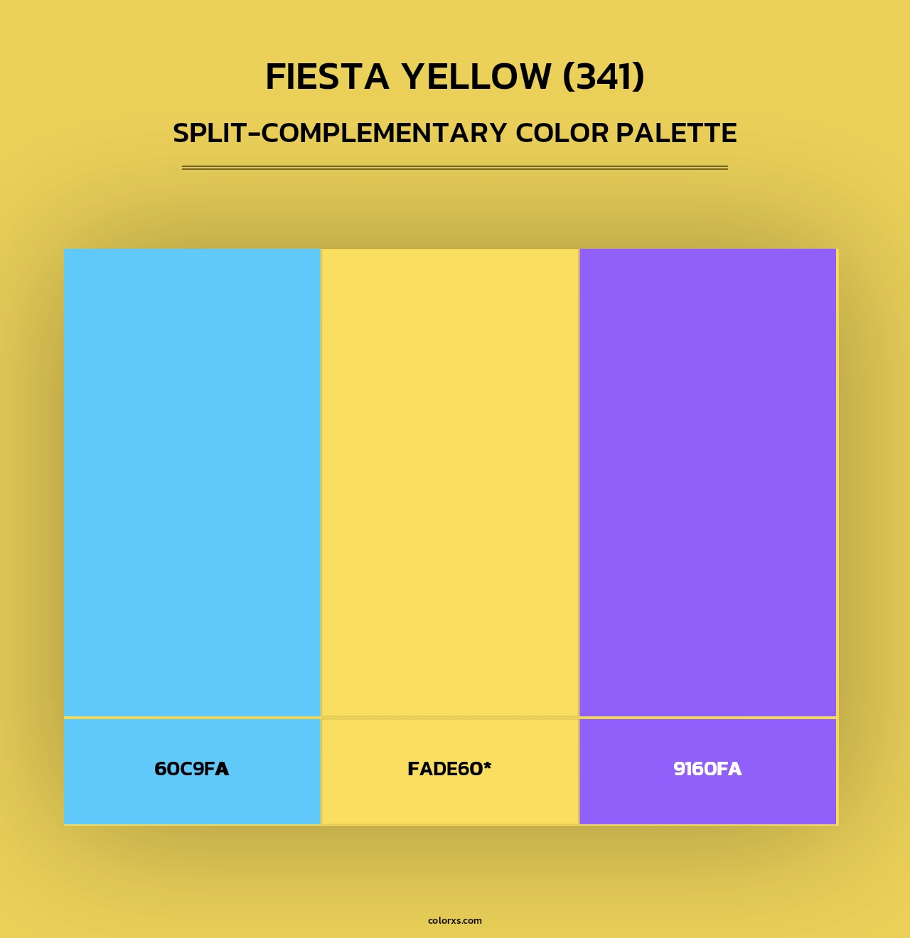 Fiesta Yellow (341) - Split-Complementary Color Palette