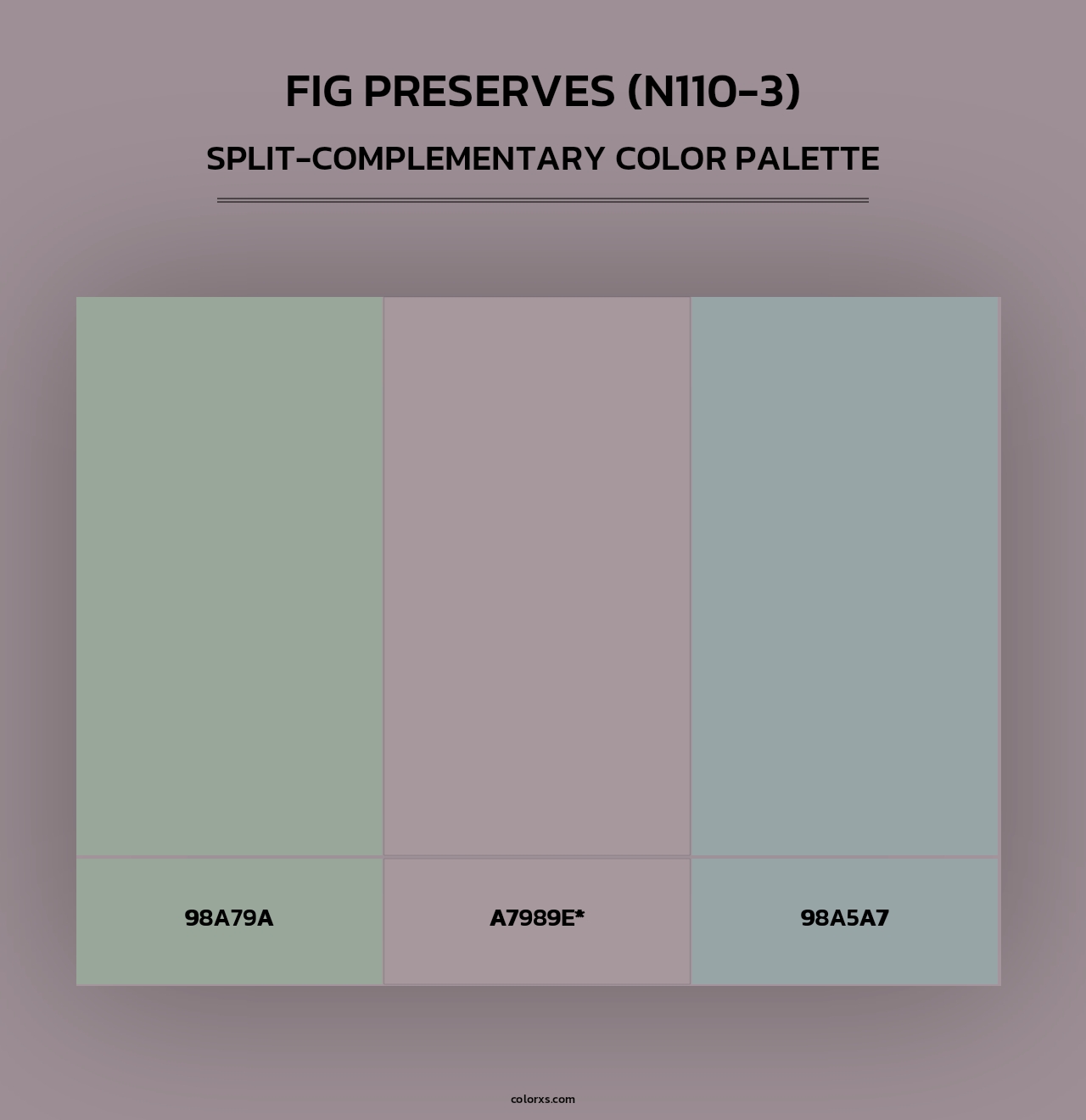 Fig Preserves (N110-3) - Split-Complementary Color Palette
