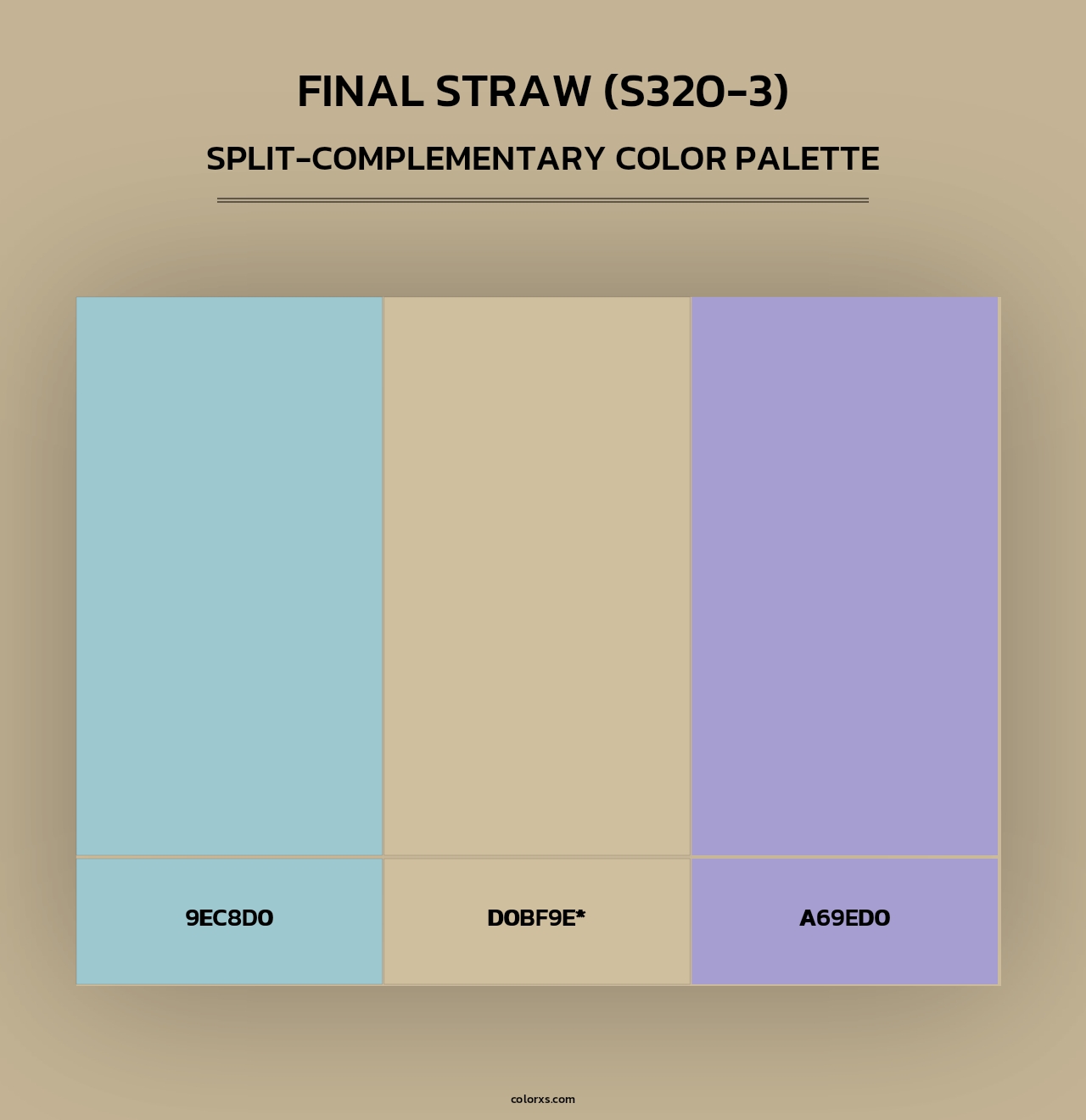 Final Straw (S320-3) - Split-Complementary Color Palette