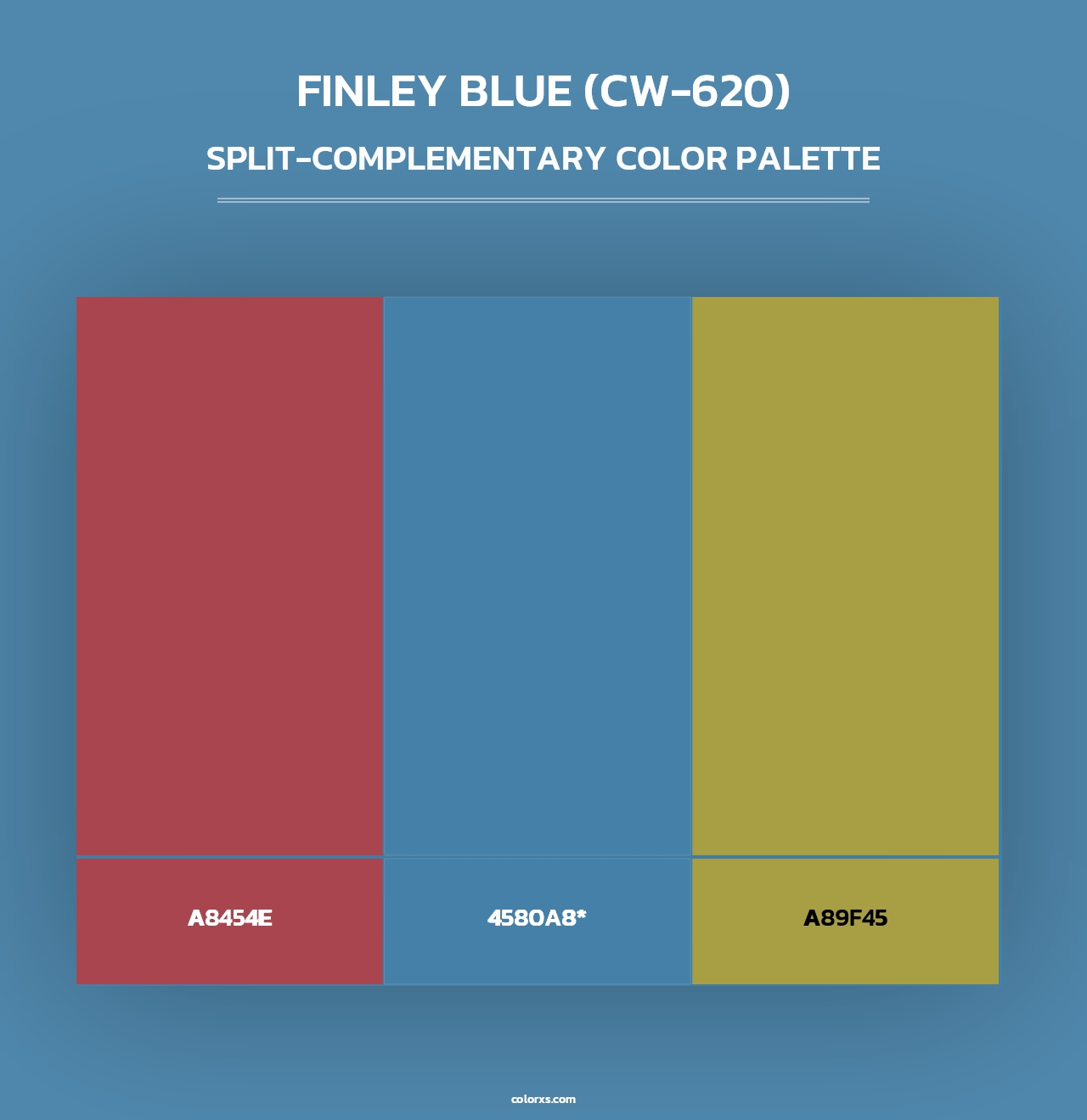 Finley Blue (CW-620) - Split-Complementary Color Palette