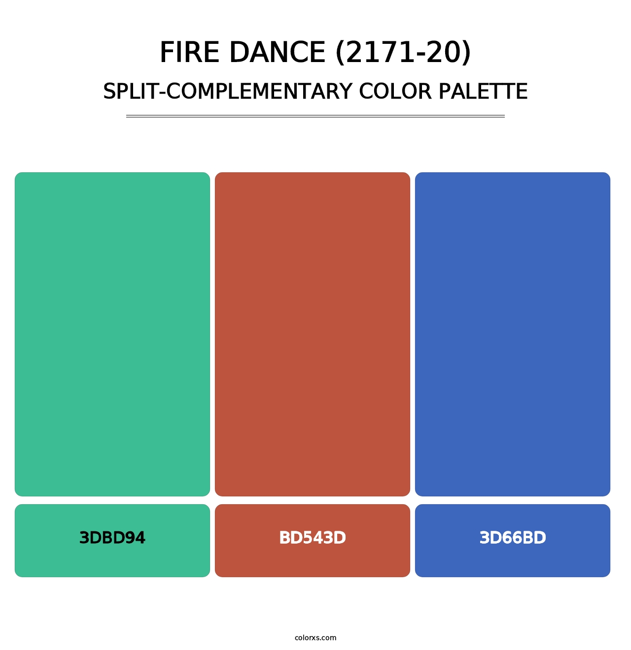 Fire Dance (2171-20) - Split-Complementary Color Palette