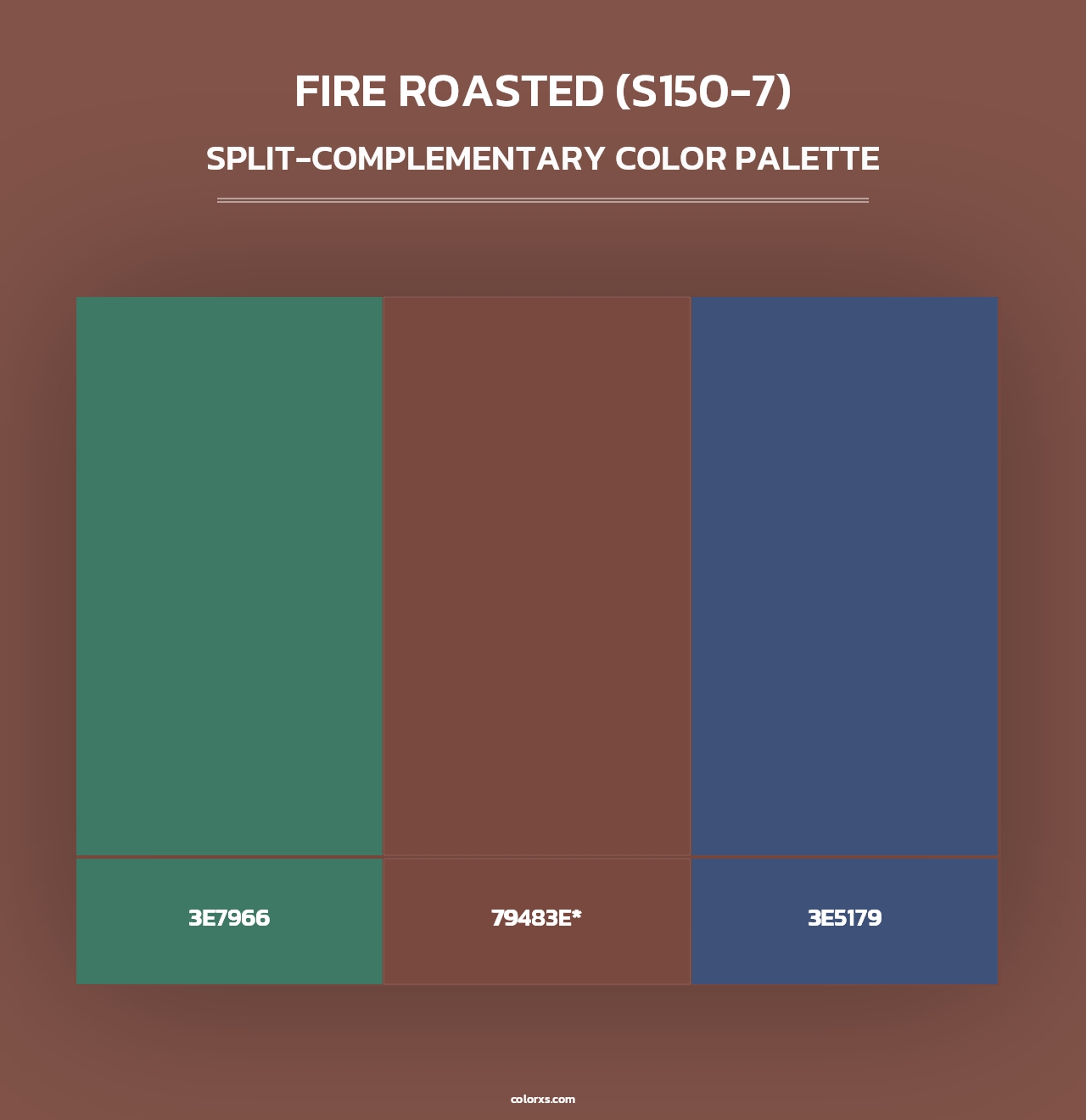 Fire Roasted (S150-7) - Split-Complementary Color Palette