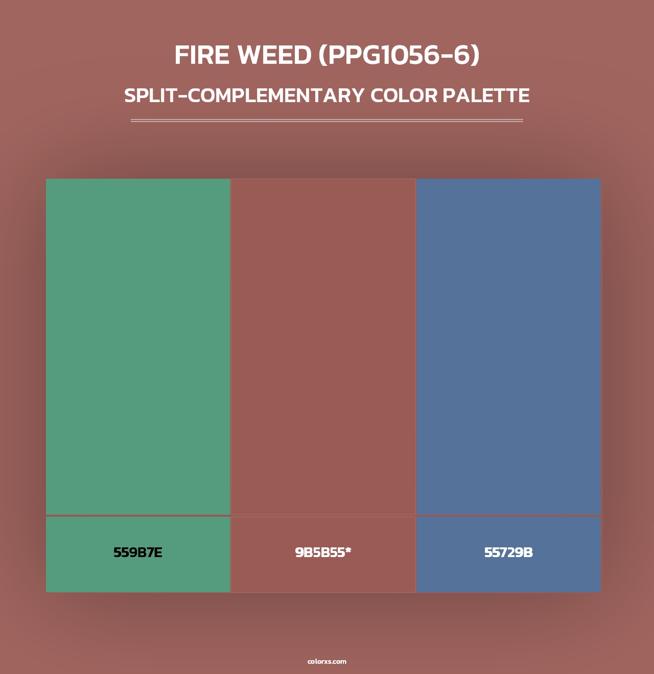 Fire Weed (PPG1056-6) - Split-Complementary Color Palette