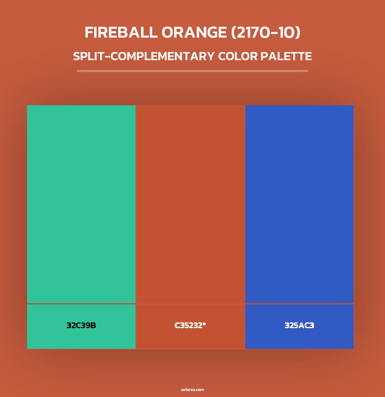 Fireball Orange (2170-10) - Split-Complementary Color Palette