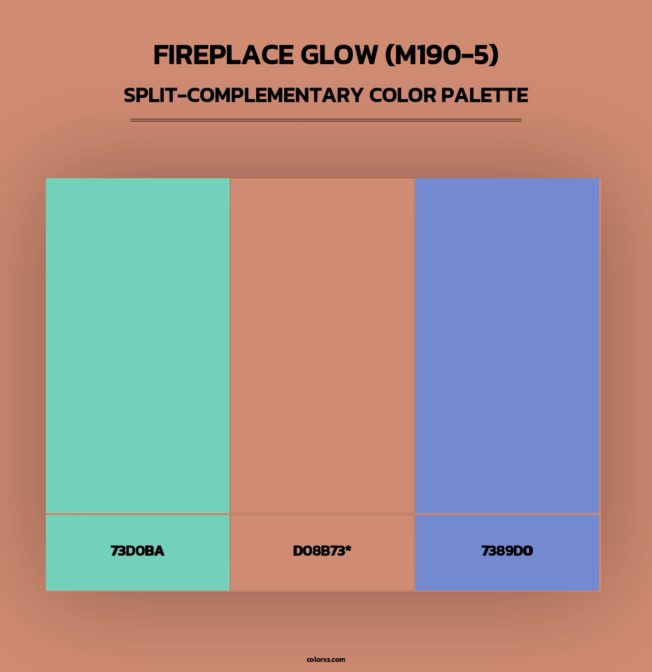 Fireplace Glow (M190-5) - Split-Complementary Color Palette