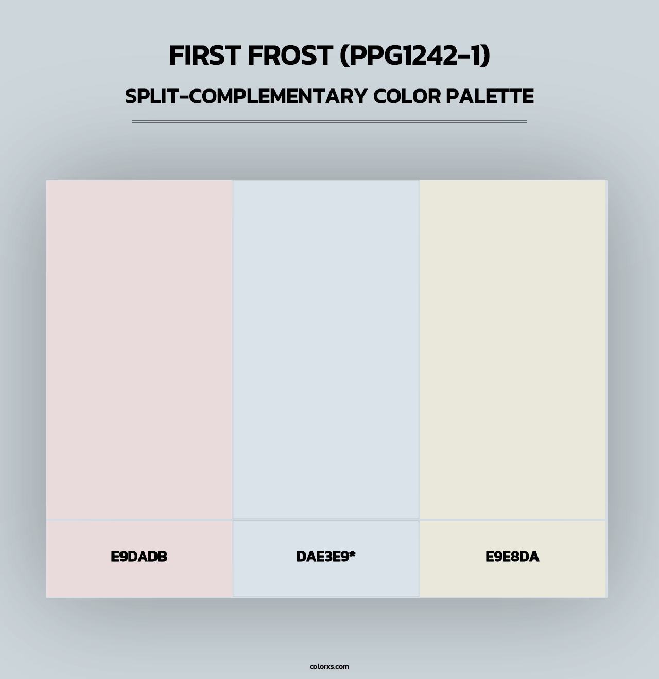 First Frost (PPG1242-1) - Split-Complementary Color Palette